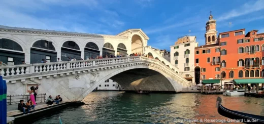 Italien Venedig Wahrzeichen Rialtobrücke Canale Grande Attraktionen Highlights